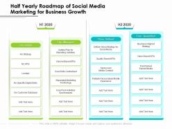 Half yearly roadmap of social media marketing for business growth
