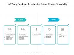 Half yearly roadmap template for animal disease traceability