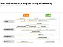 Half yearly roadmap template for digital marketing
