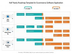 Half yearly roadmap template for ecommerce software application