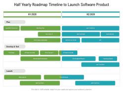 Half yearly roadmap timeline to launch software product