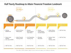 Half Yearly Roadmap To Attain Financial Freedom Landmark