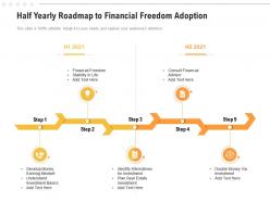 Half yearly roadmap to financial freedom adoption