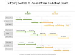 Half yearly roadmap to launch software product and service