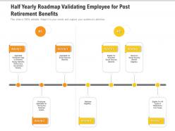 Half yearly roadmap validating employee for post retirement benefits