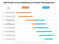 Half yearly scrum roadmap for product development