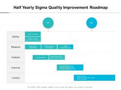 Half yearly sigma quality improvement roadmap