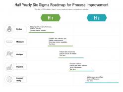 Half yearly six sigma roadmap for process improvement