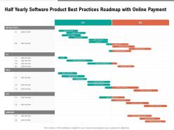 Half yearly software product best practices roadmap with online payment