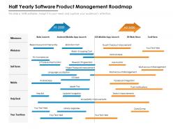 Half yearly software product management roadmap