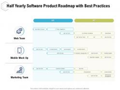 Half yearly software product roadmap with best practices
