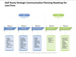 Half yearly strategic communication planning roadmap for law firms