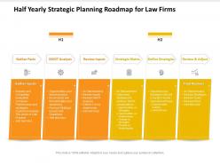 Half yearly strategic planning roadmap for law firms