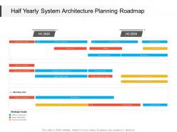 Half yearly system architecture planning roadmap