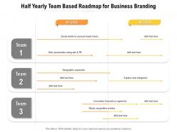 Half yearly team based roadmap for business branding