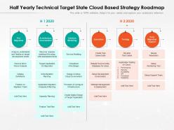 Half yearly technical target state cloud based strategy roadmap