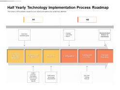 Half Yearly Technology Implementation Process Roadmap