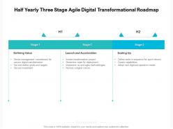 Half yearly three stage agile digital transformational roadmap
