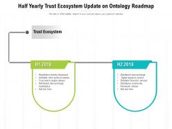 Half yearly trust ecosystem update on ontology roadmap