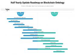 Half yearly update roadmap on blockchain ontology