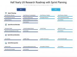 Half yearly ux research roadmap with sprint planning