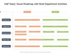 Half yearly visual roadmap with multi department activities
