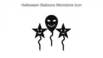 Halloween Balloons Monotone Icon In Powerpoint Pptx Png And Editable Eps Format