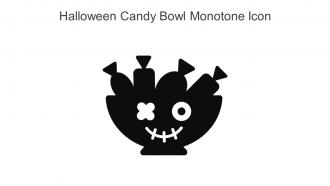Halloween Candy Bowl Monotone Icon In Powerpoint Pptx Png And Editable Eps Format