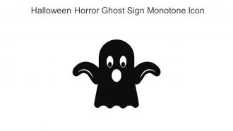 Halloween Horror Ghost Sign Monotone Icon In Powerpoint Pptx Png And Editable Eps Format