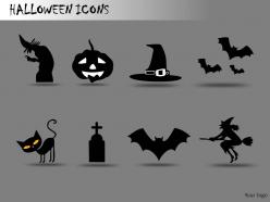 Halloween icons powerpoint presentation slides db