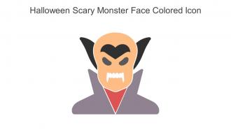 Halloween Scary Monster Face Colored Icon In Powerpoint Pptx Png And Editable Eps Format