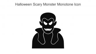 Halloween Scary Monster Monotone Icon In Powerpoint Pptx Png And Editable Eps Format