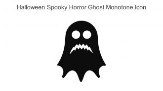 Halloween Spooky Horror Ghost Monotone Icon In Powerpoint Pptx Png And Editable Eps Format