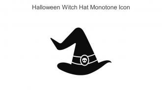 Halloween Witch Hat Monotone Icon In Powerpoint Pptx Png And Editable Eps Format