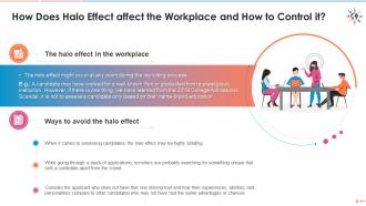 Halo effect and its implications on work environment edu ppt