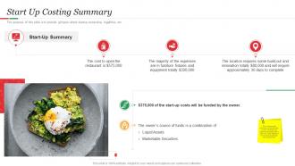 Hamburger Commerce Start Up Costing Summary Ppt Powerpoint Presentation Gallery