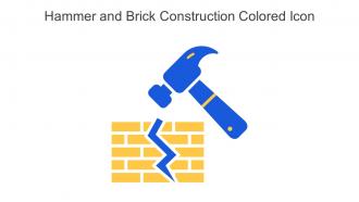 Hammer And Brick Construction Colored Icon In Powerpoint Pptx Png And Editable Eps Format