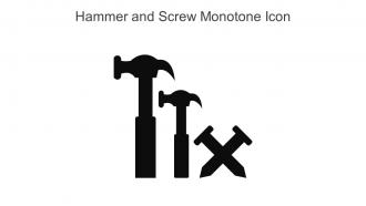 Hammer And Screw Monotone Icon In Powerpoint Pptx Png And Editable Eps Format