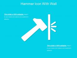 Hammer icon with wall