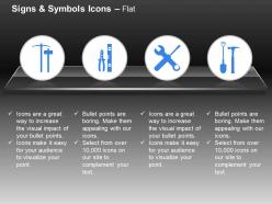 Hammer playar wrench screw driver ppt icons graphics