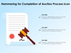 Hammering for completion of auction process icon