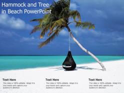 Hammock and tree in beach powerpoint