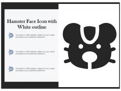 Hamster face icon with white outline