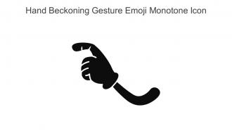 Hand Beckoning Gesture Emoji Monotone Icon In Powerpoint Pptx Png And Editable Eps Format