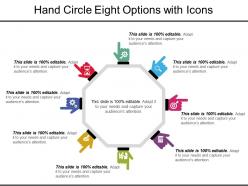Hand Circle Eight Options With Icons
