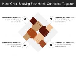 Hand circle showing four hands connected together