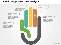 Hand design with data analysis flat powerpoint design