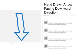 Hand drawn arrow facing downward direction