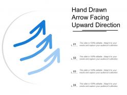 Hand drawn arrow facing upward direction