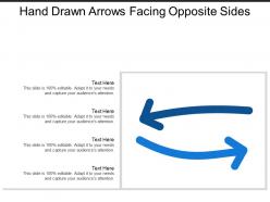 Hand drawn arrows facing opposite sides